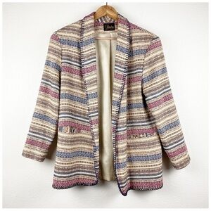 David Paul‎ Vintage Printed Tweed Blazer Size Medium